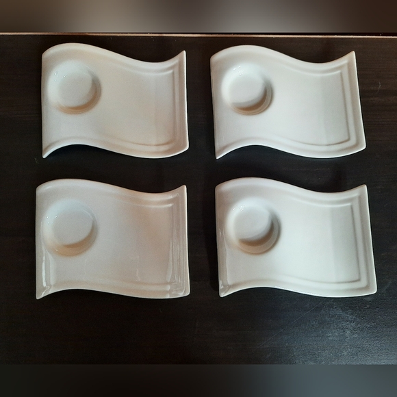 Tannex Porcelain Cappuccino Cups & Snack Plate Saucers Set of 4 - Picture 5 of 15